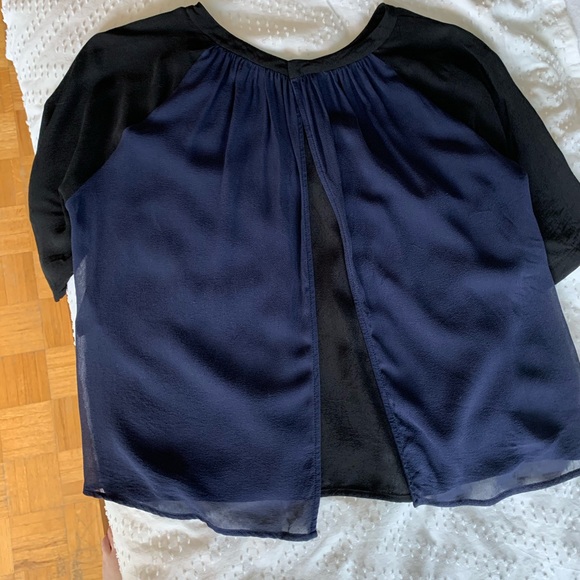 Babaton black and navy blouse - Picture 2 of 8
